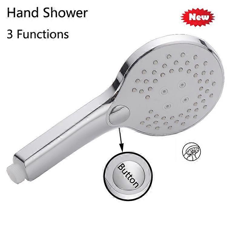 3 Function Handheld Shower New Pressurized Water Saving Galvanized Matte Shower Head,2024 Ping