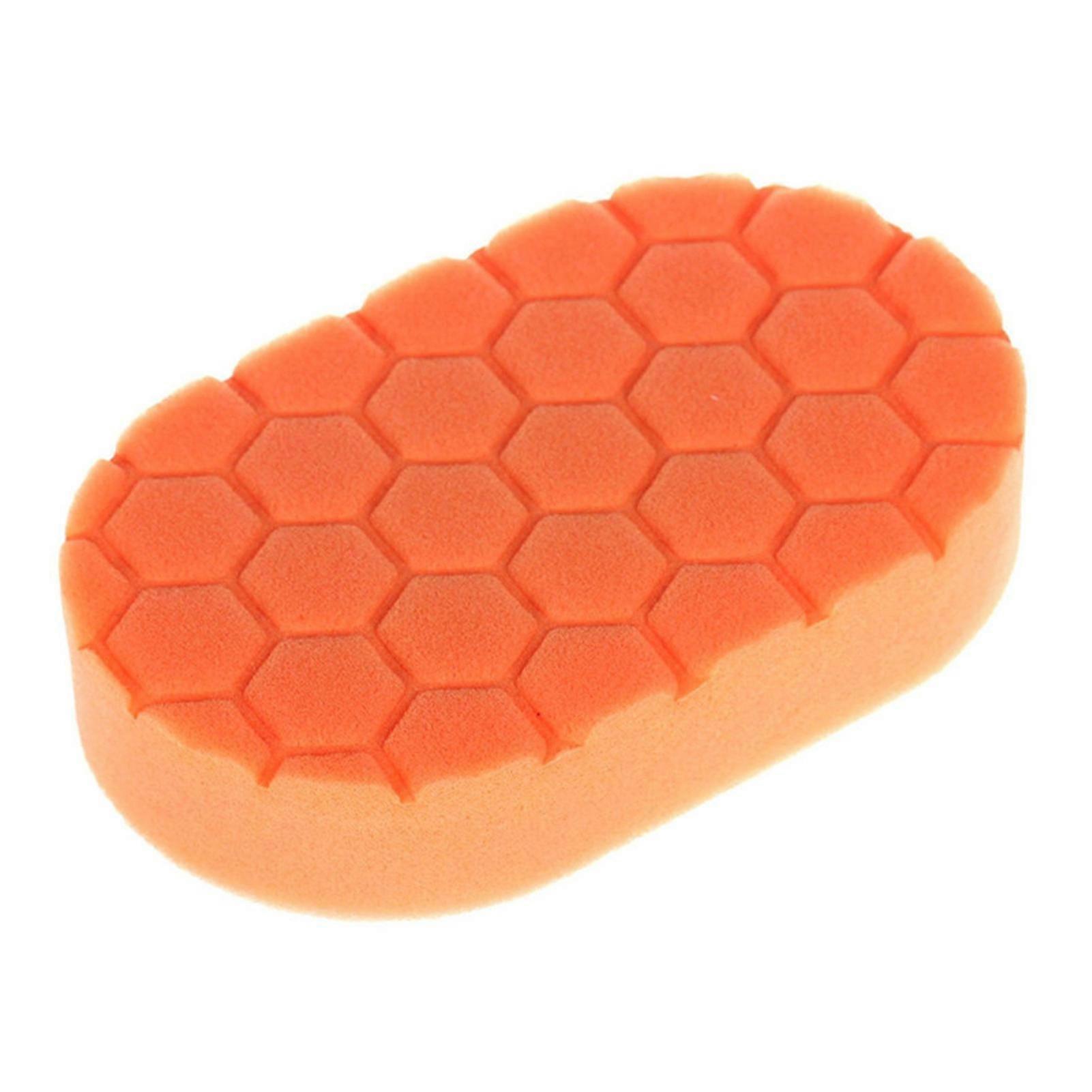 Auto Hexagon Buffing Hand Applicator Pad Waxing Sponge Medium Cutting Detailing