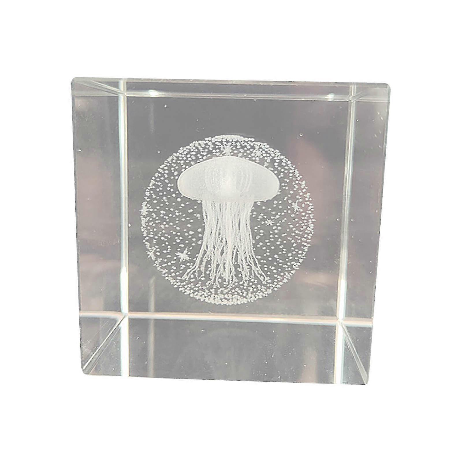 Crystal Carved With Moon, Solar System, Clouds, Heart-shaped Desktop, Creative Gift Ornaments