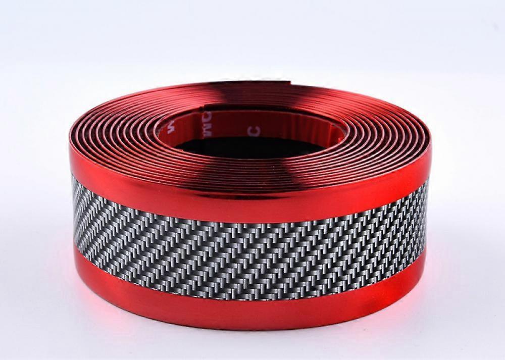 Car Bumper, Door Sill Protector, DIY Cut, for Small Cars SUV Size 5cm*100m Red