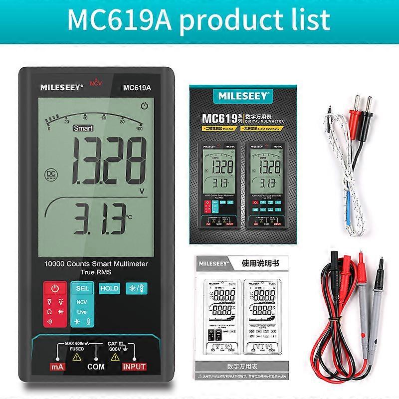 9999 Counts Digital Multimeter True RMS Smart Auto Range multimetro AC DC NCV Live wire Tester
