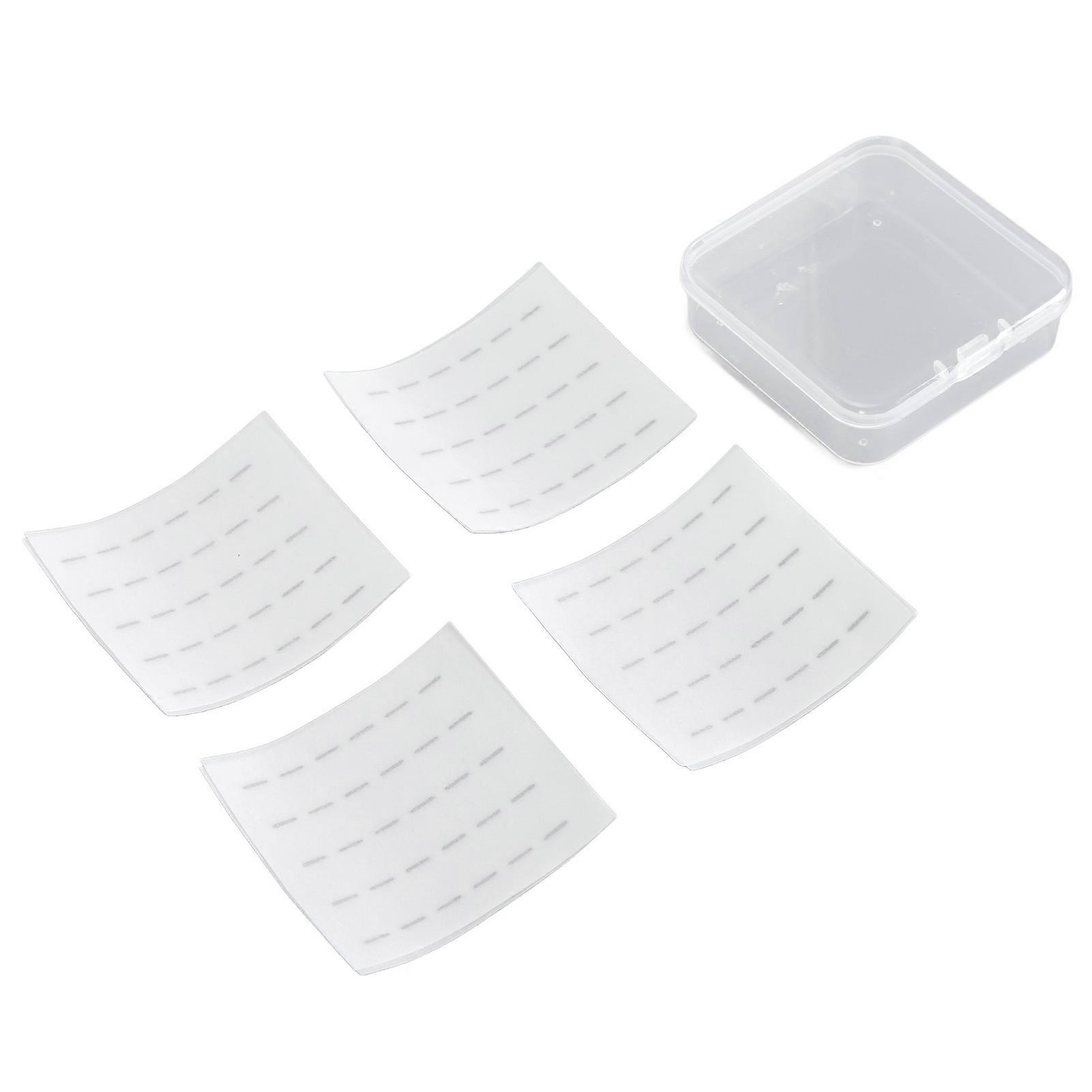 8 Sheets Eyelashes Adhesive Strips Glue Free Waterproof Sweatproof Eyelash Glue Strips Reusable False Eyelash Adhesives Black
