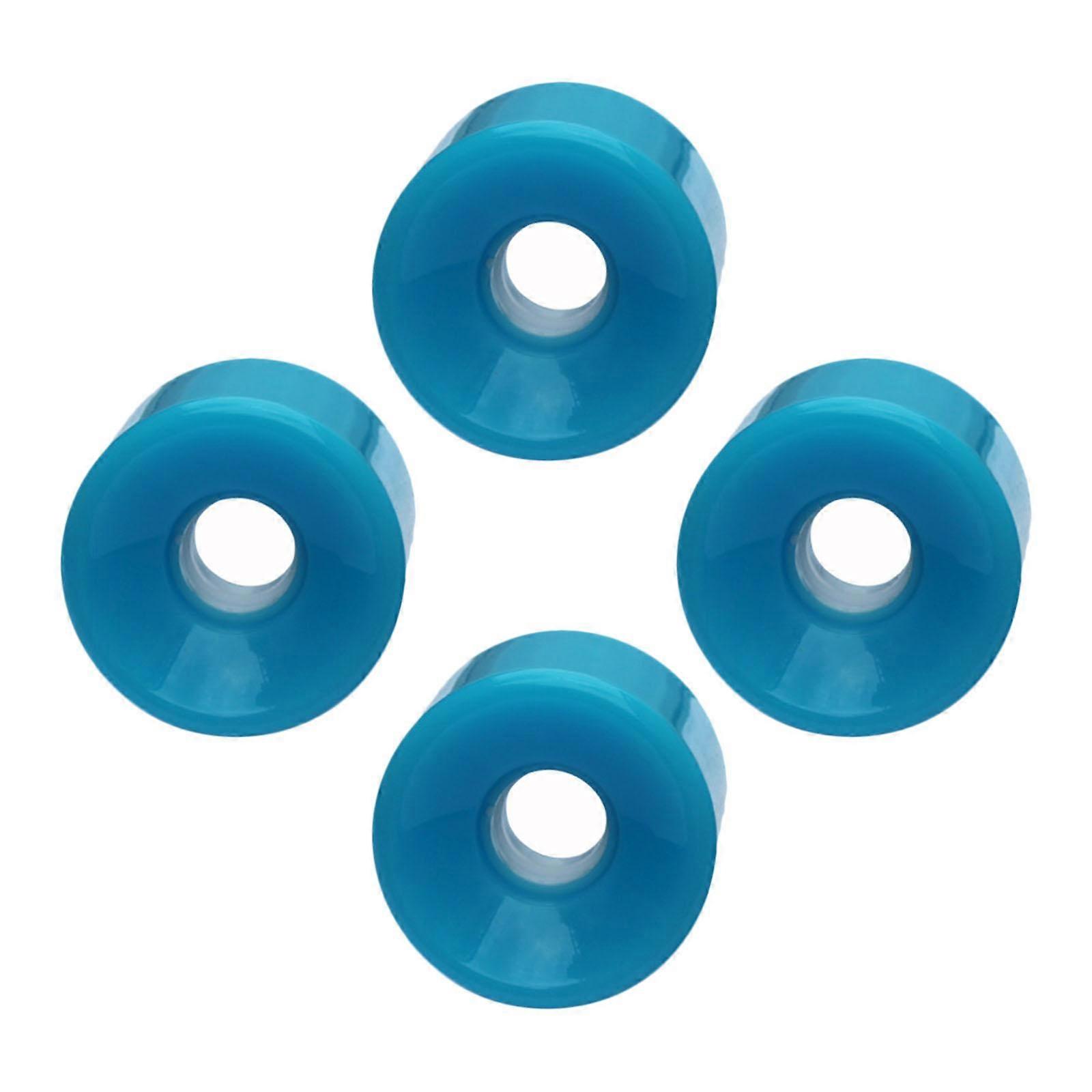 4x PU Skateboard Wheels Replacement Longboard Wheel Roller Casing Blue
