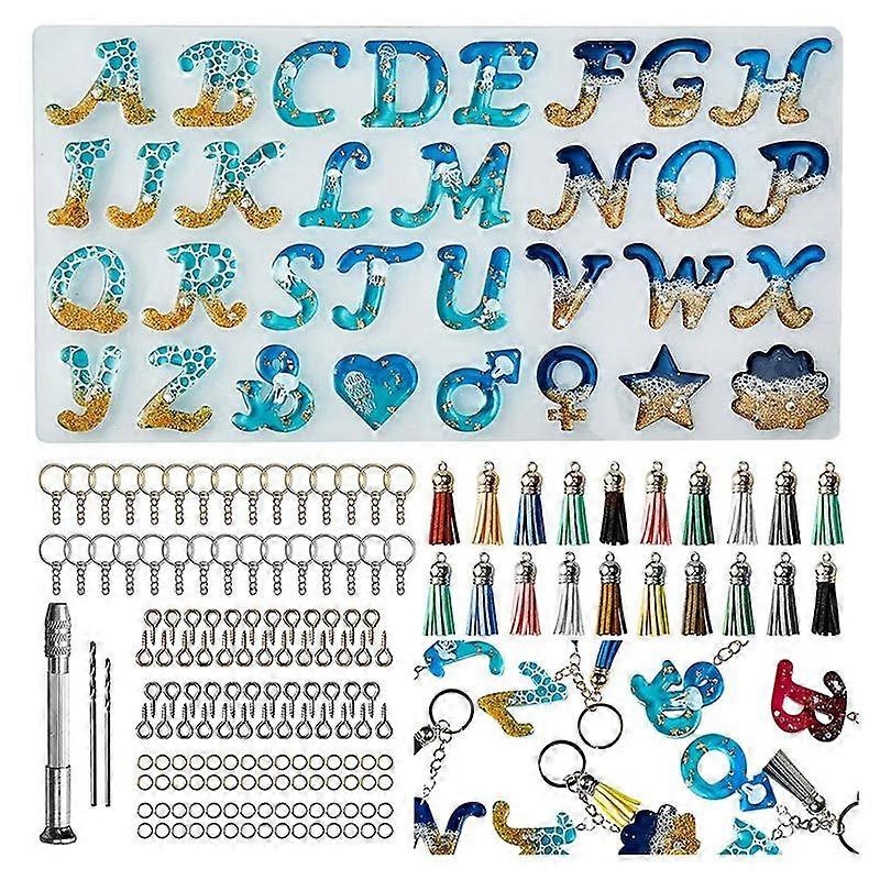 Reverse Resin Mold Kit, Silicone Mold for Resin DIY, and Decorative Epoxy Resin Keychain Making Set