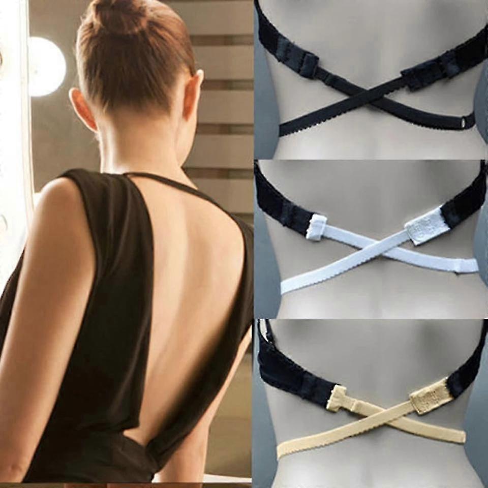 Women Low Back Backless Bra Strap Adjustable Extender