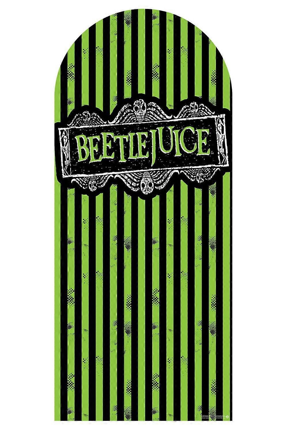 Beetlejuice Green Striped Cardboard Backdrop Official Scene