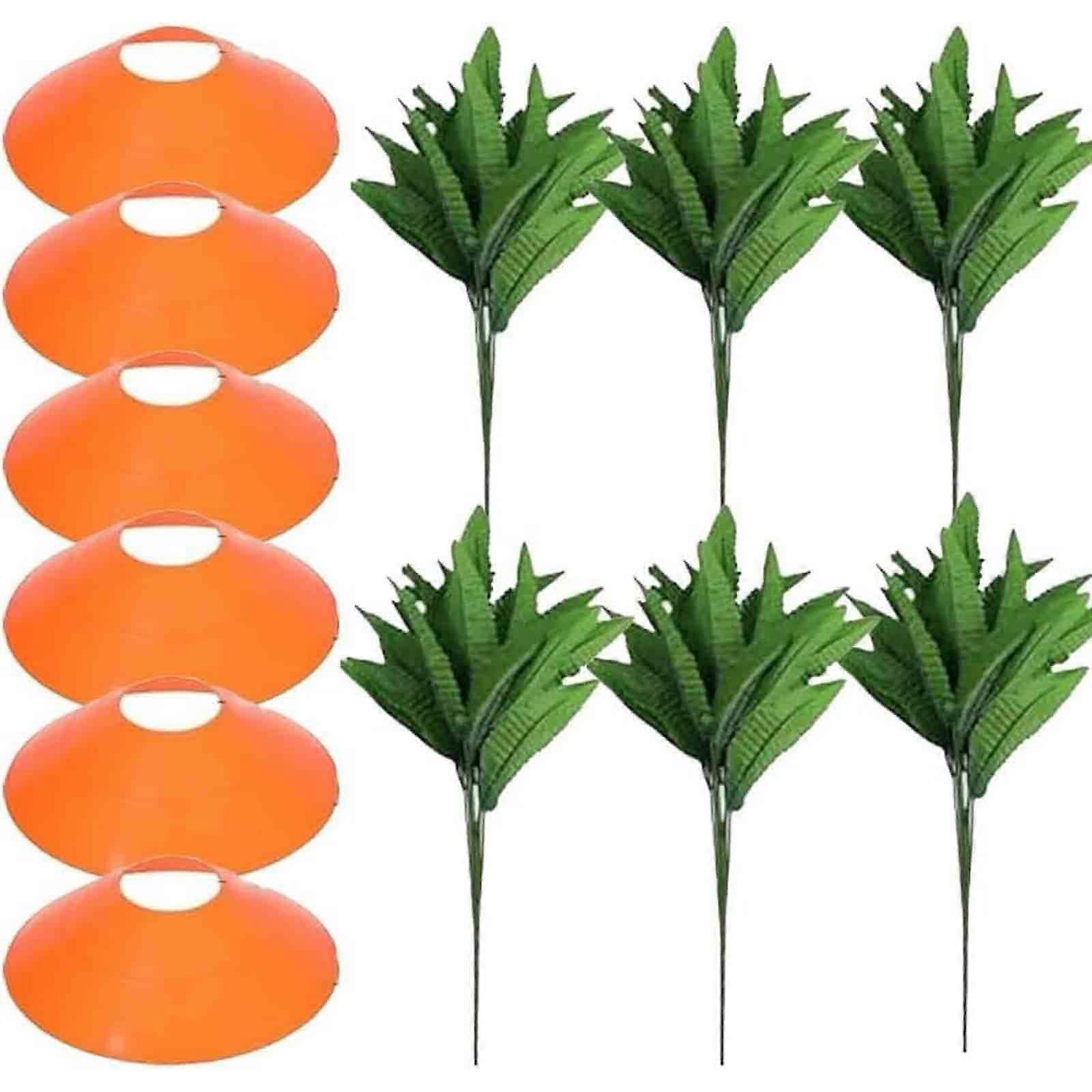 הימור גן גזר פסחא - מארז 6 צמחים מלאכותיים לעיצוב החצר