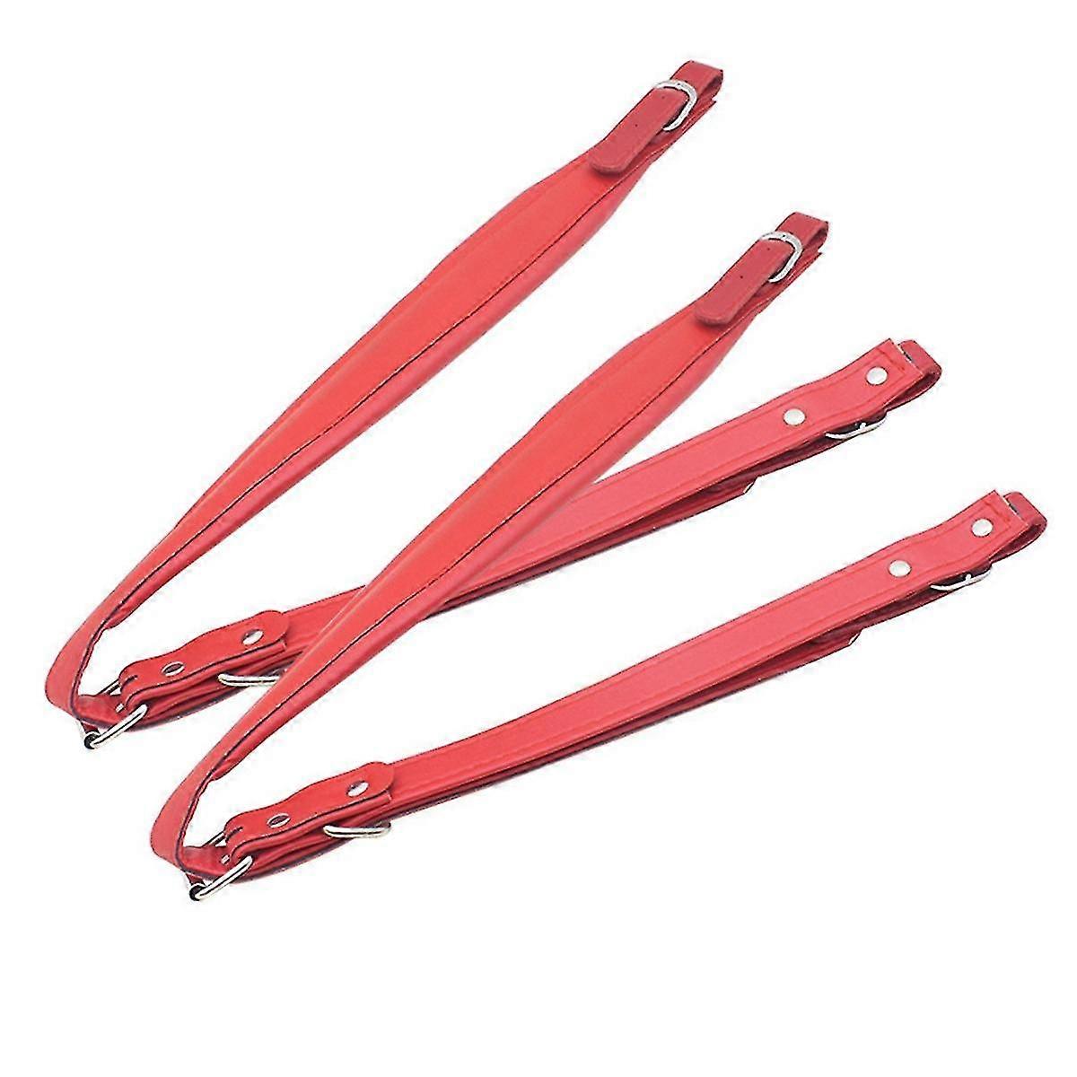 アコーディオンストラップパッド入りベースアコーディオンPuレザーショルダーハーネスストラップ16-120ベースアコーディオン用調節可能なベルト、赤