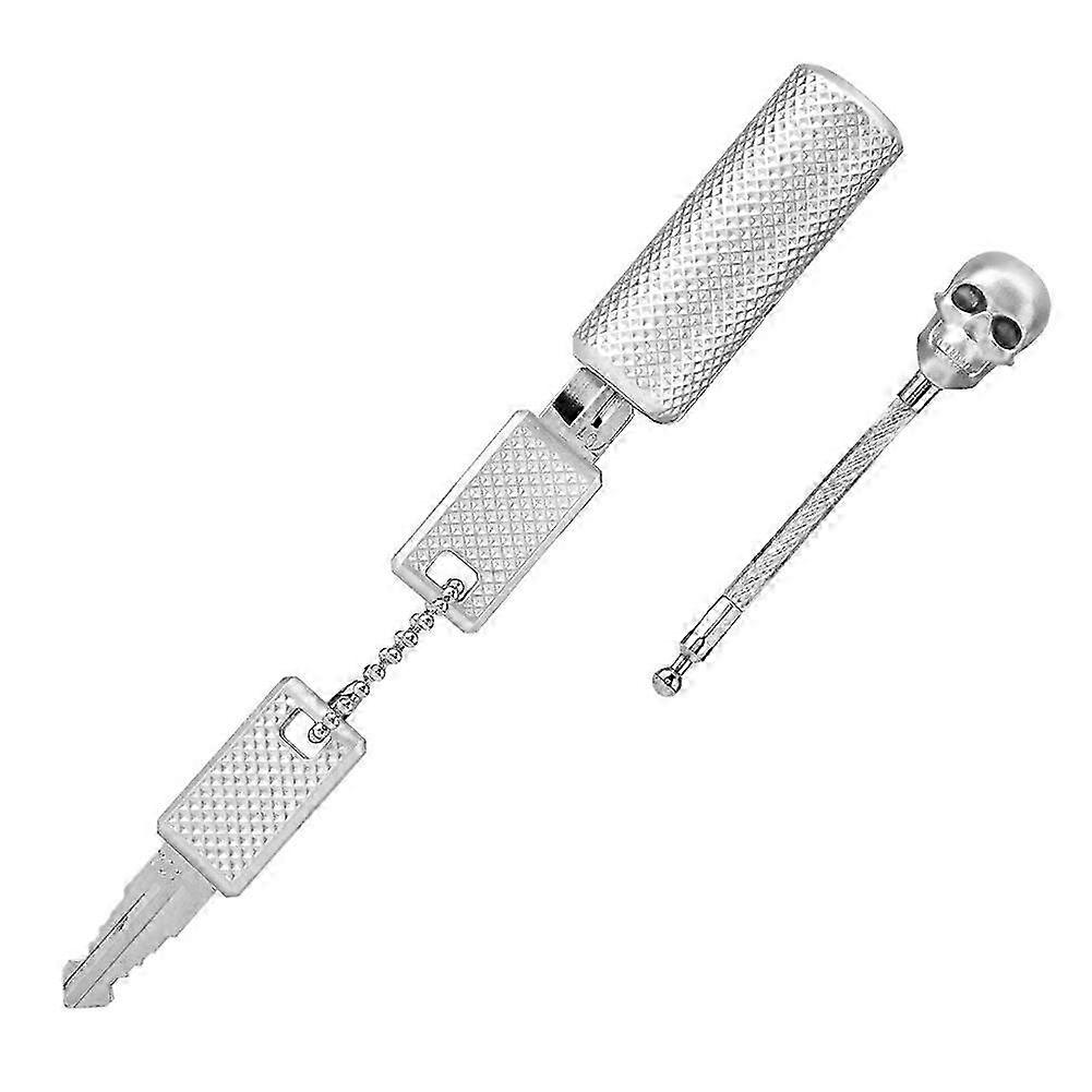 Safe Suitcase Lock Wire Rope Customs Password Skull Lock(Silver)