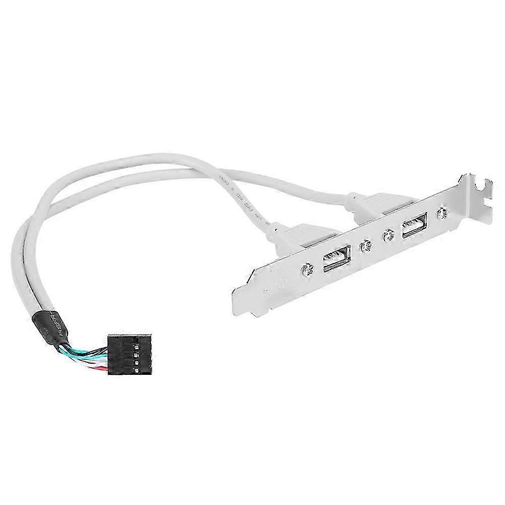 2Port Rear Panel Cable USB2.0 Computer Chassis Extension Networking Adapter C0508