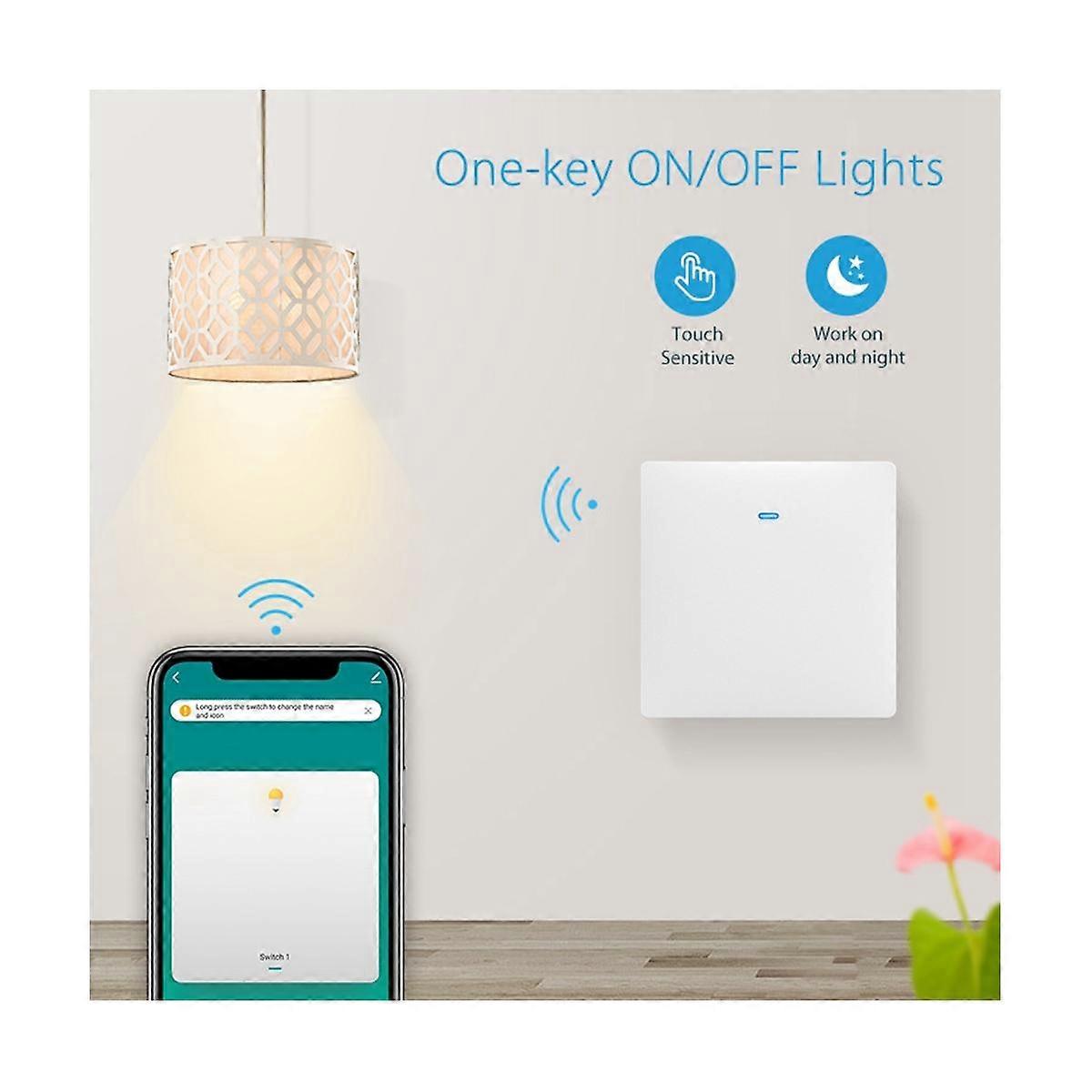 NEO Tuya Wifi Smart Europe Contrôle de la lumière mécanique unidirectionnel Interrupteur multifonction Tuya Wifi EU Light