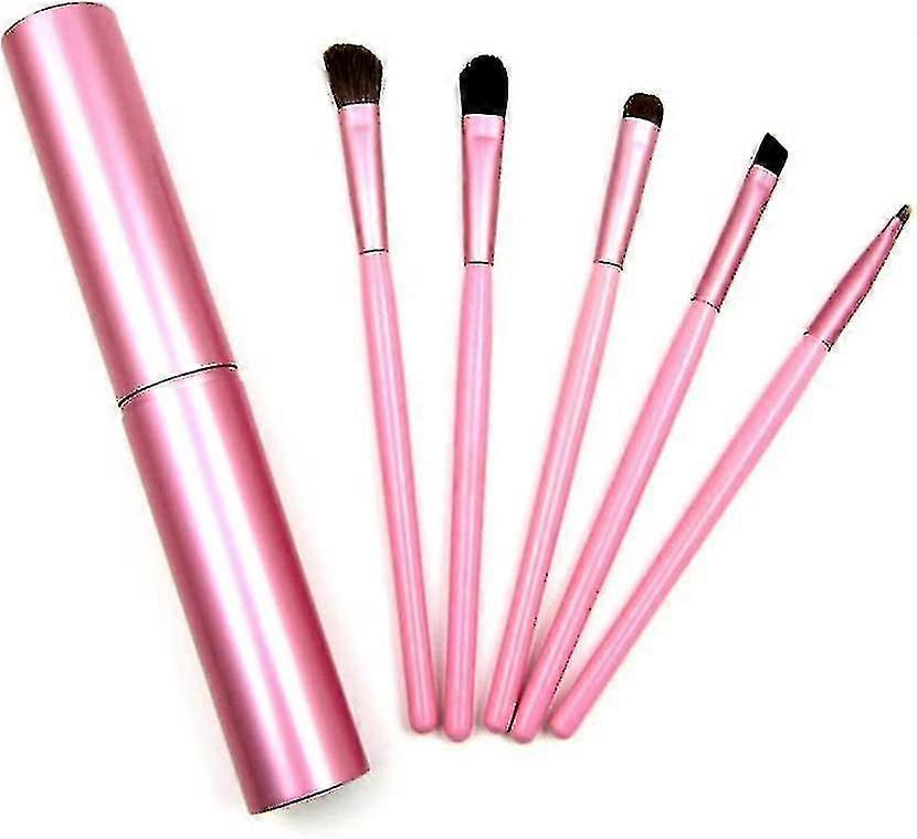 Mini Portable Telescopic 5 Eye Brushes Complete Set of Eye Shadow Eye Brushes for Beginners