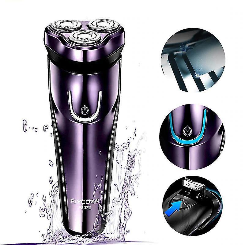 Electric Razors Electric Shaver With 3d Floating Heads Washable Shaver With Led Charging