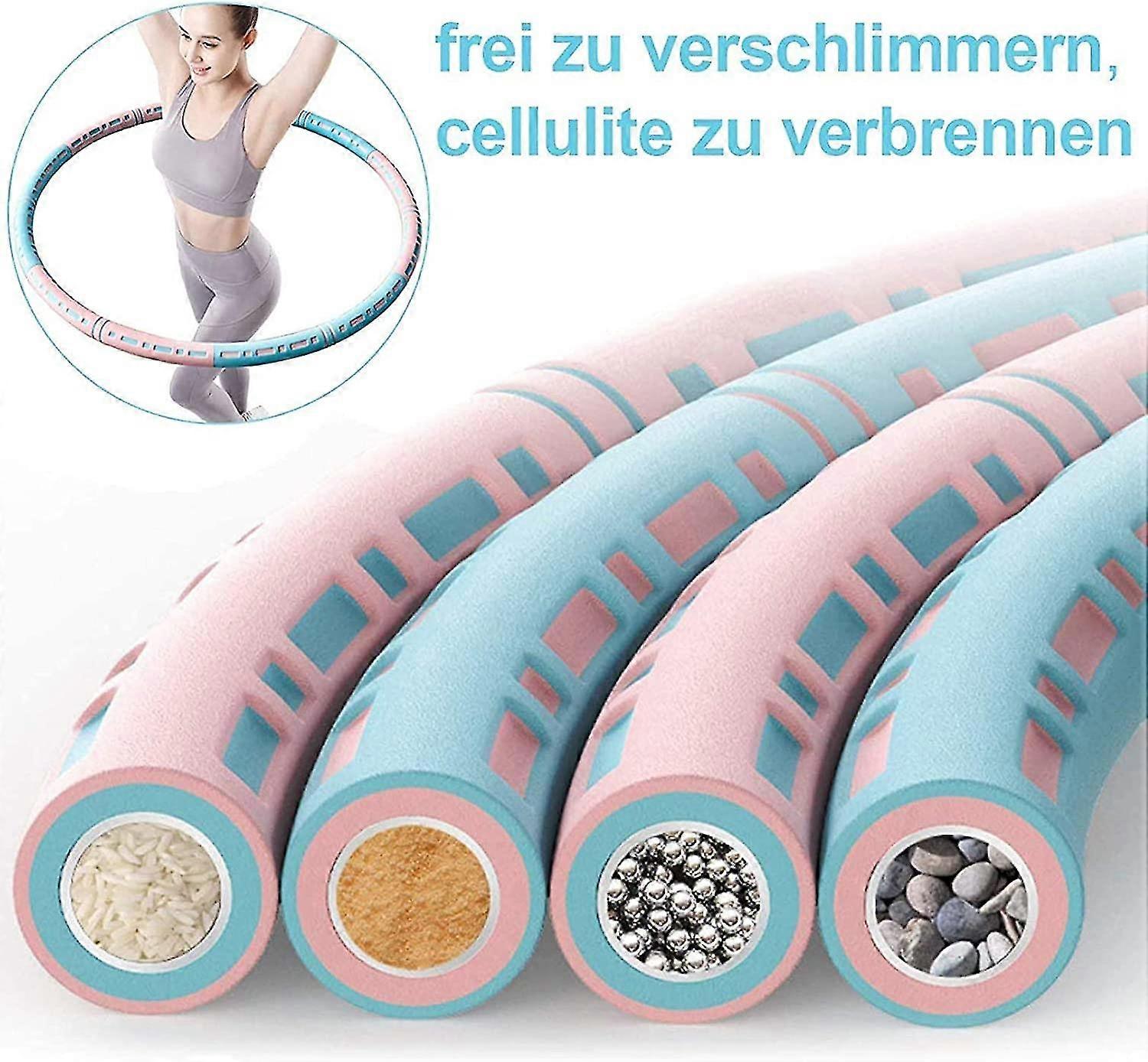 2023 - Fitness Hoop, Exercise Hoop, Removable Eight-section Foam Hula Ring, Weighted Foam Padded Fitne