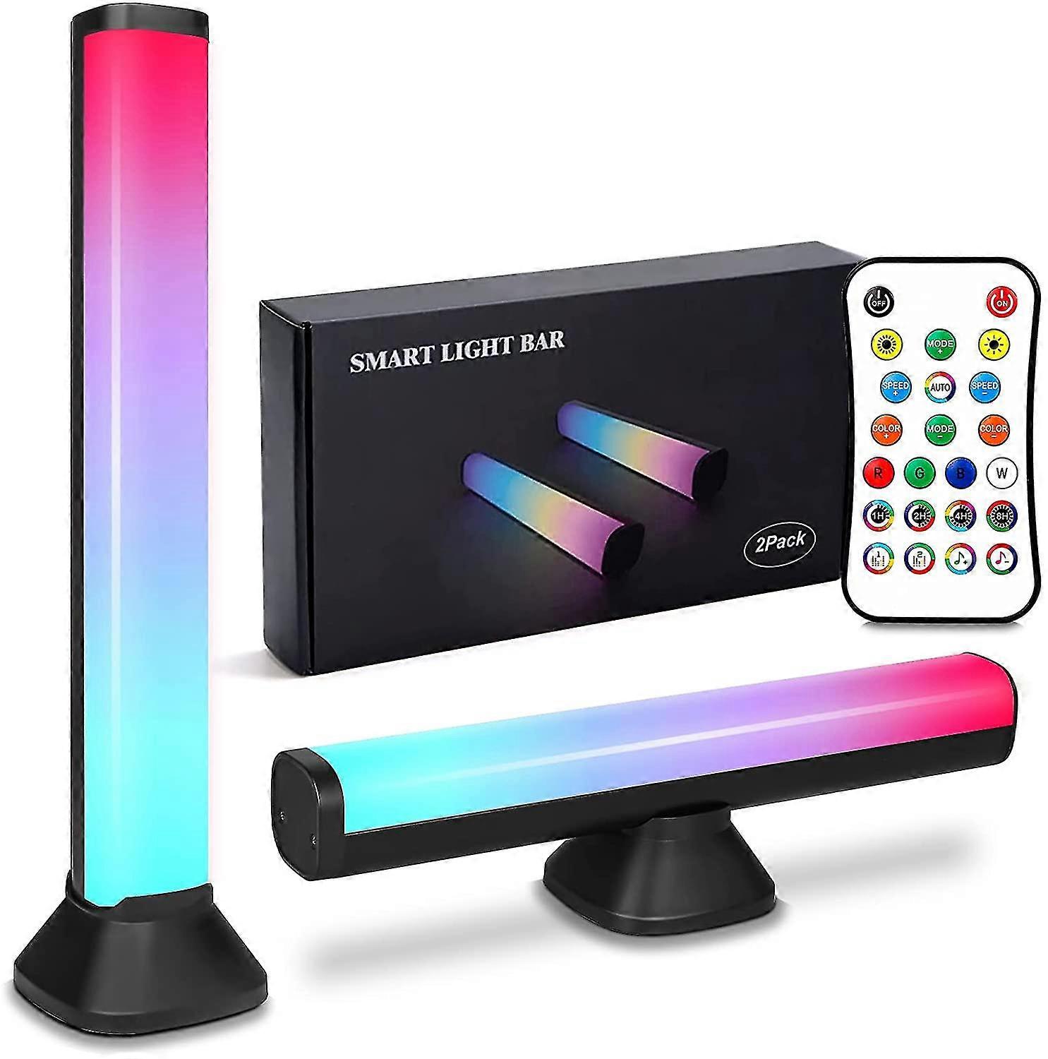 2PCSスマートRGB LEDライトバー色変更LEDストリップライトゲームテーブルランプルームデコレーションライト
