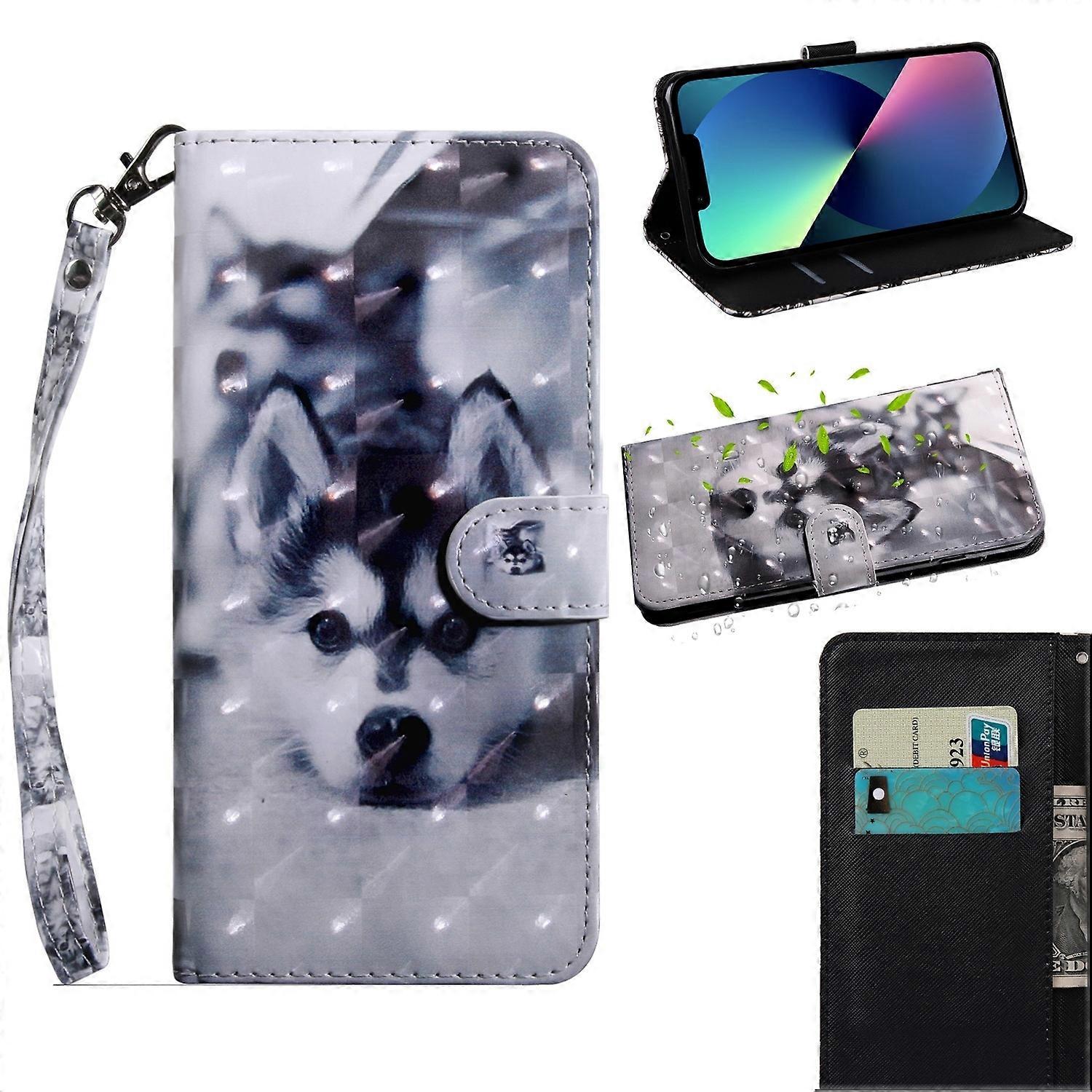 For iPhone 14 Plus 3D Painting Pattern Coloured Drawing Leather Phone Case