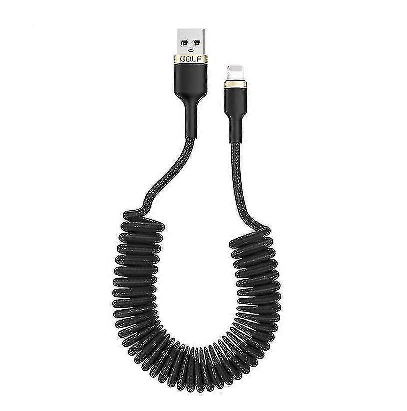 Car Data Cable, Spring Retractable Charging Cable Suitable For Iphone