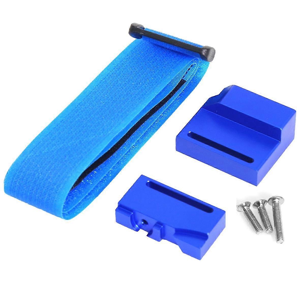 RC Car Upgrade Parts Battery Holder Aluminium Alloy for 1/10 F-150aptor R RC Car Blue