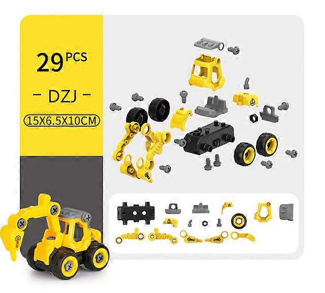 1 Set Mini Construction Truck Assemble Excavator Bulldozer Set Kids Toy Nut Disassembly Education Toy Car Model for Child