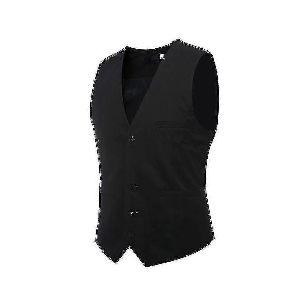Men's V-neck Suit Vest Cotton Slim Four Seasons Vest-df