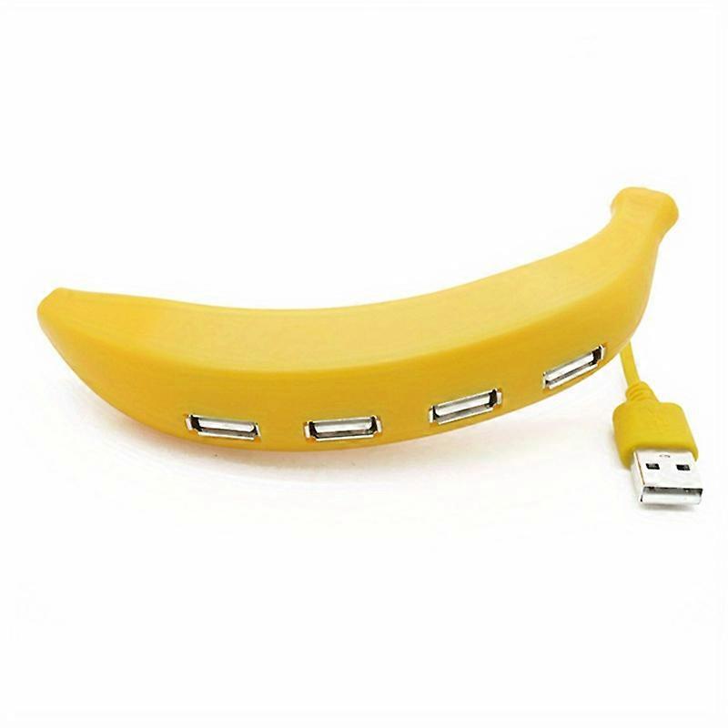 Cute and Functional USB Hub - 4 Ports with Banana Design
