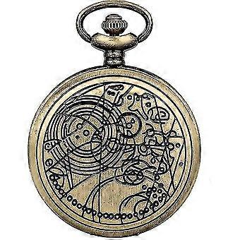Pocket Watch Doctor Who With Pendant And Chain In Retro Style, In Silver, For Men