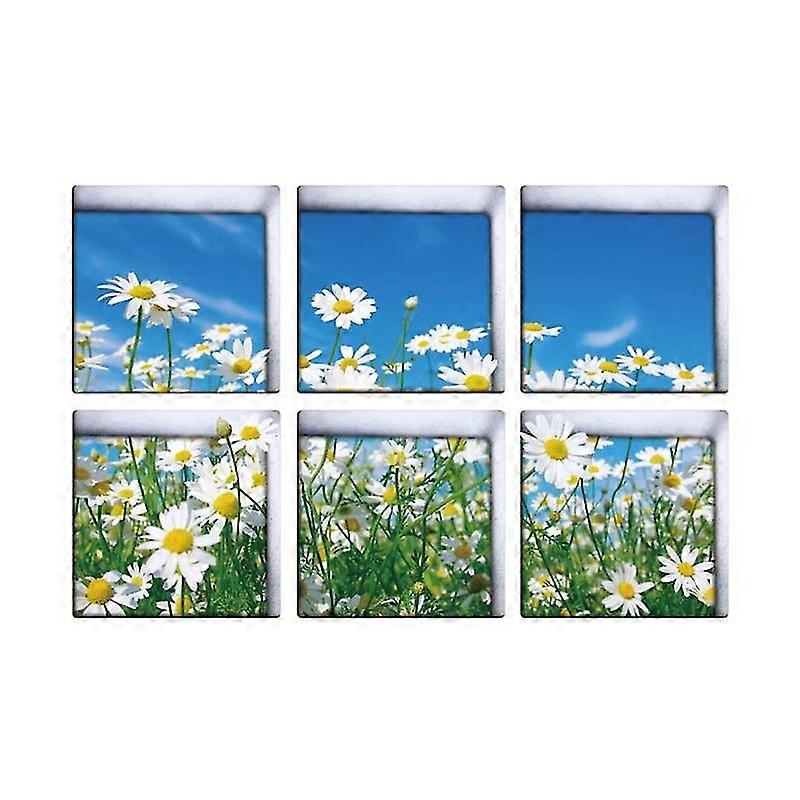 6pcs 3d Tub Decal For Walls-c