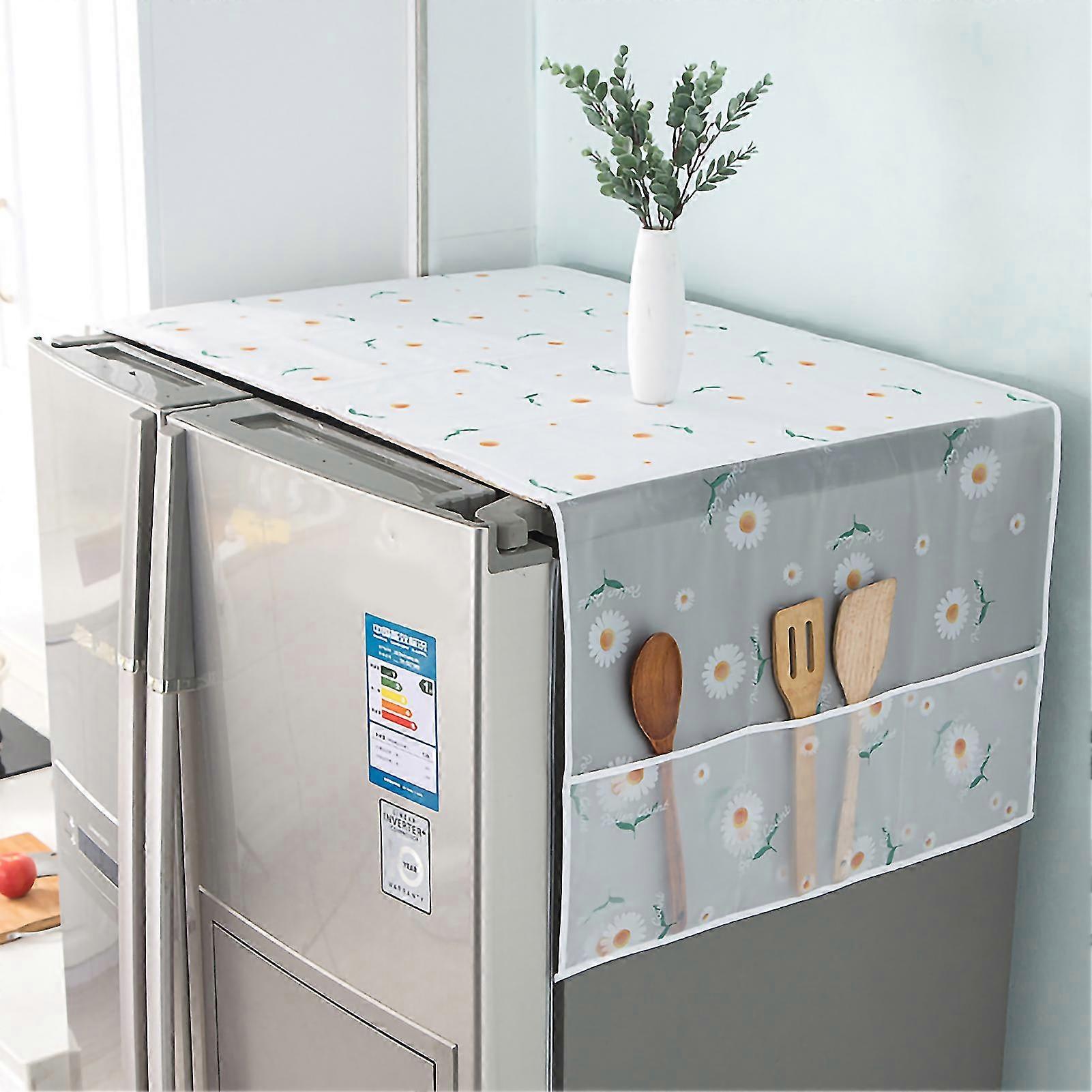 Waterproof Washing Machine Top Cover - 54x130cm - Chrysanthemum Pattern
