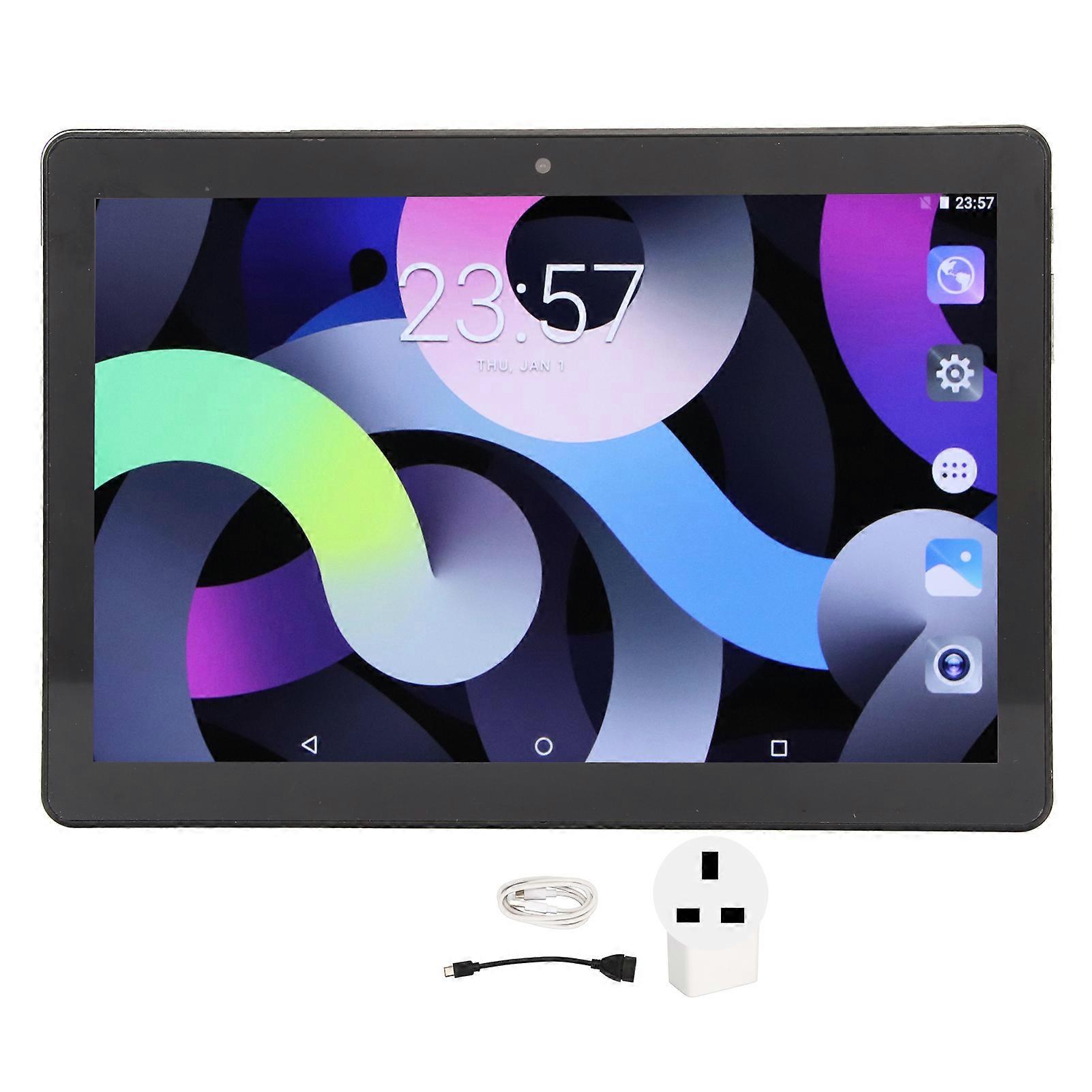 HUIJI 10,1 Zoll Tablet für Android 12.0 5G WiFi 4 GB 64 GB 1920x1200 8MP 13MP Dual-Kamera Octa Core CPU Tablet Anruf 100240V