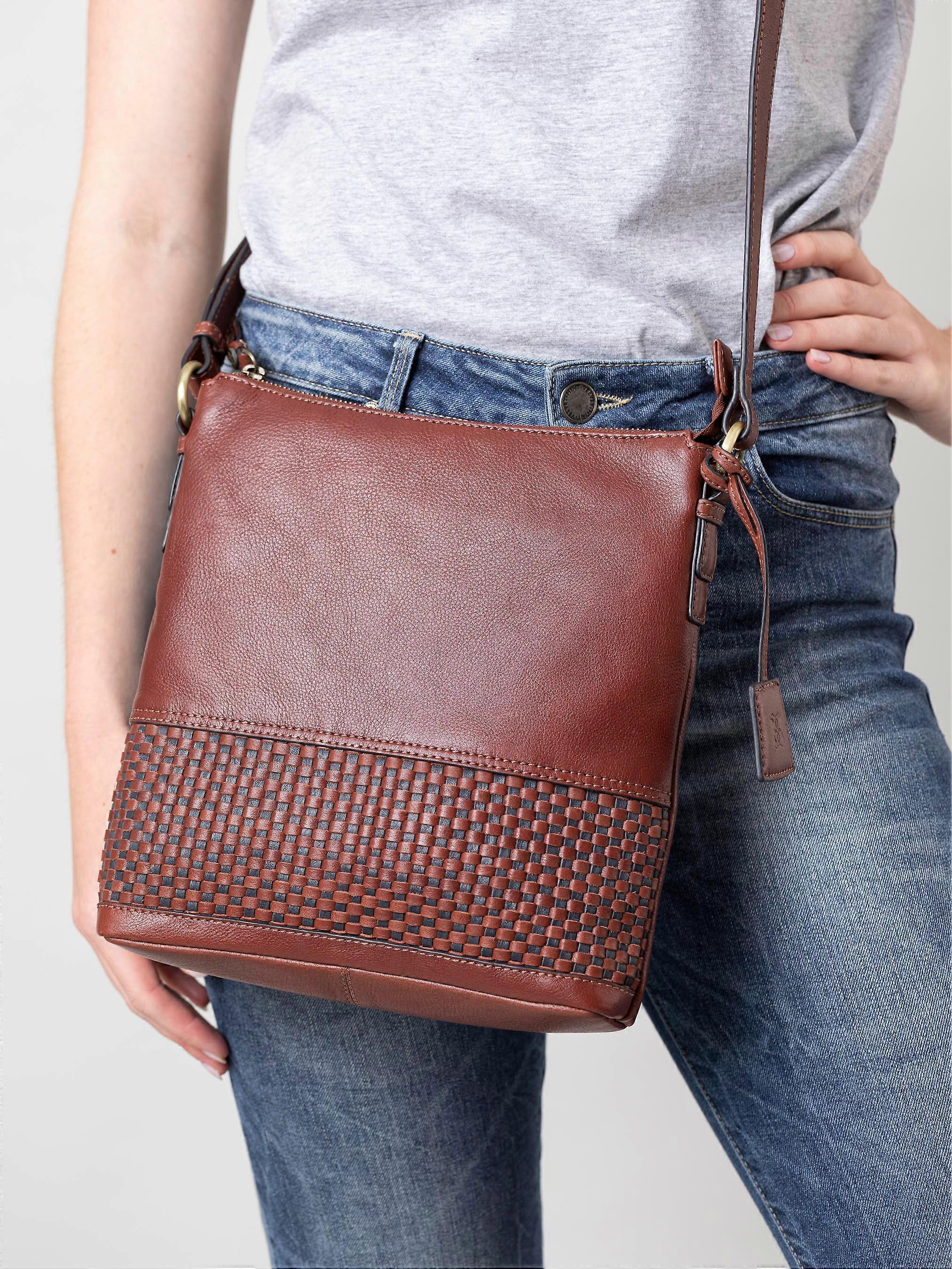 Waverton Leather Cross Body in Cognac
