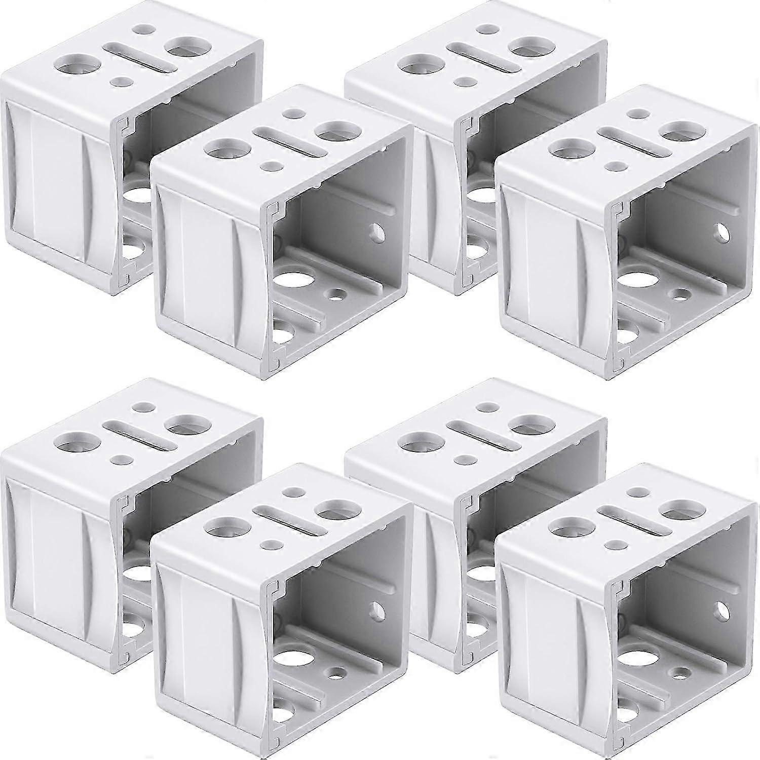 8pcs 1 Pouce Supports De Stores Blanc Profil Boîte Support De Montage Stores De Fenêtre Support De Caisson