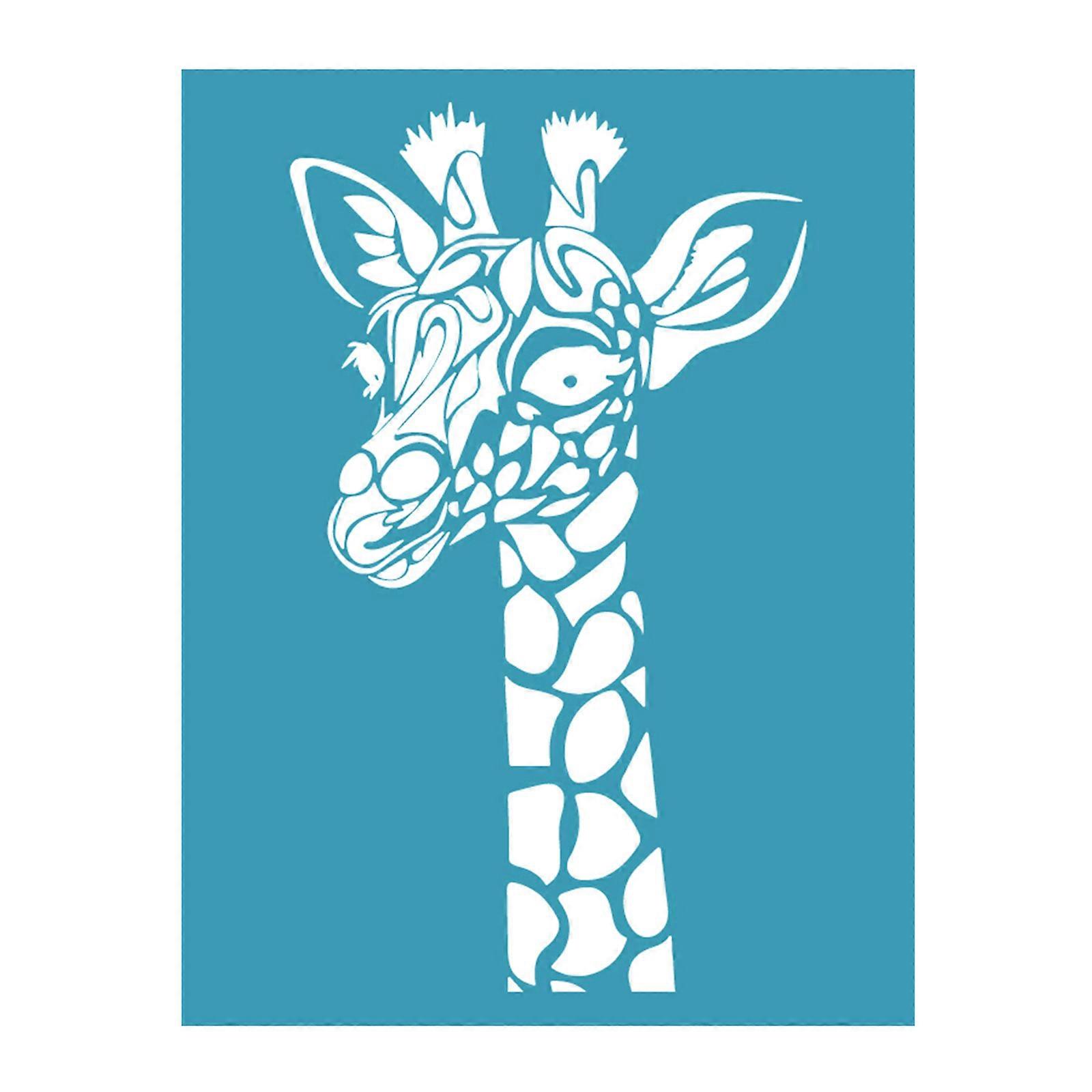 Giraffe Self Adhesive Silk Screen Printing Stencil Mesh Transfers