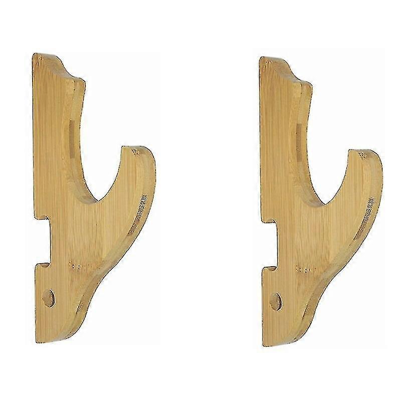 2set Bamboo Sword Display Rack Wood Finish Sword Hook Wall Mount Samurai Sword Hanger For Katana Wakizashi Tanto Genji