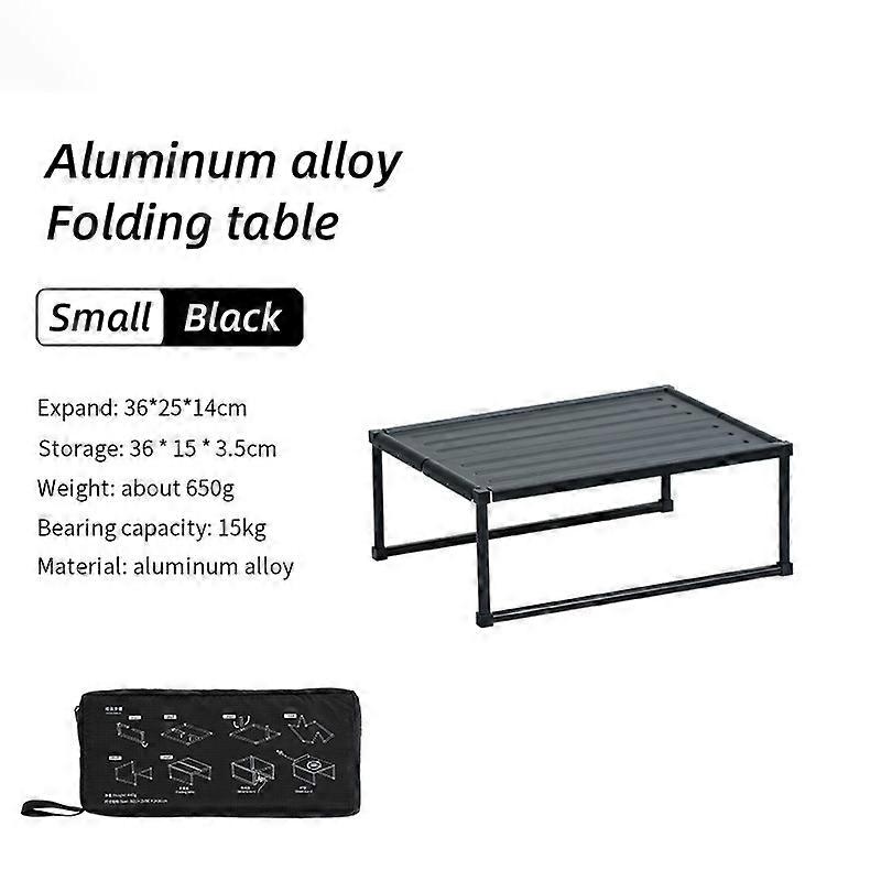 Pacoone-table multifunctional folding outdoor, picnic campsite, small portable aluminum table, windshield, picnic