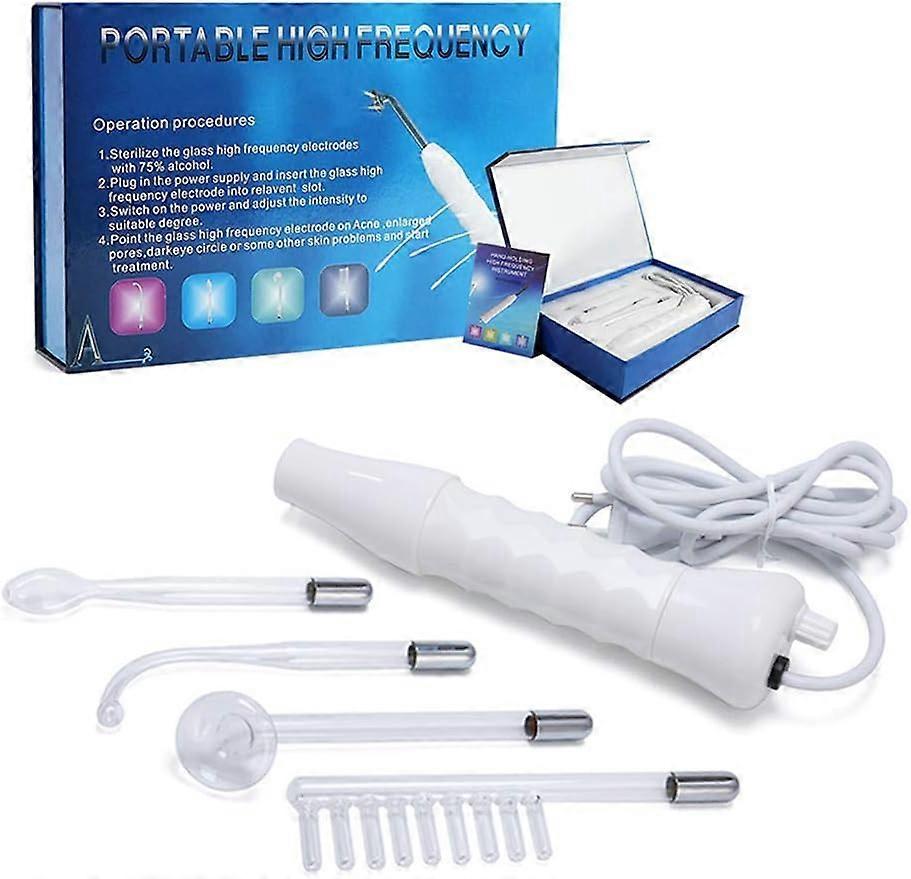 High Frequency Facial Wand Multi-Function Face Device Machine for Face Care Cosmetic instrument Massage for Face Skin Care with 4 Tubes