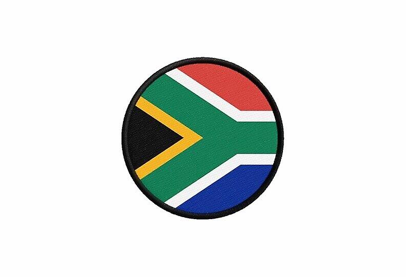 South Africa flag patch printed iron-on round roundel cockade