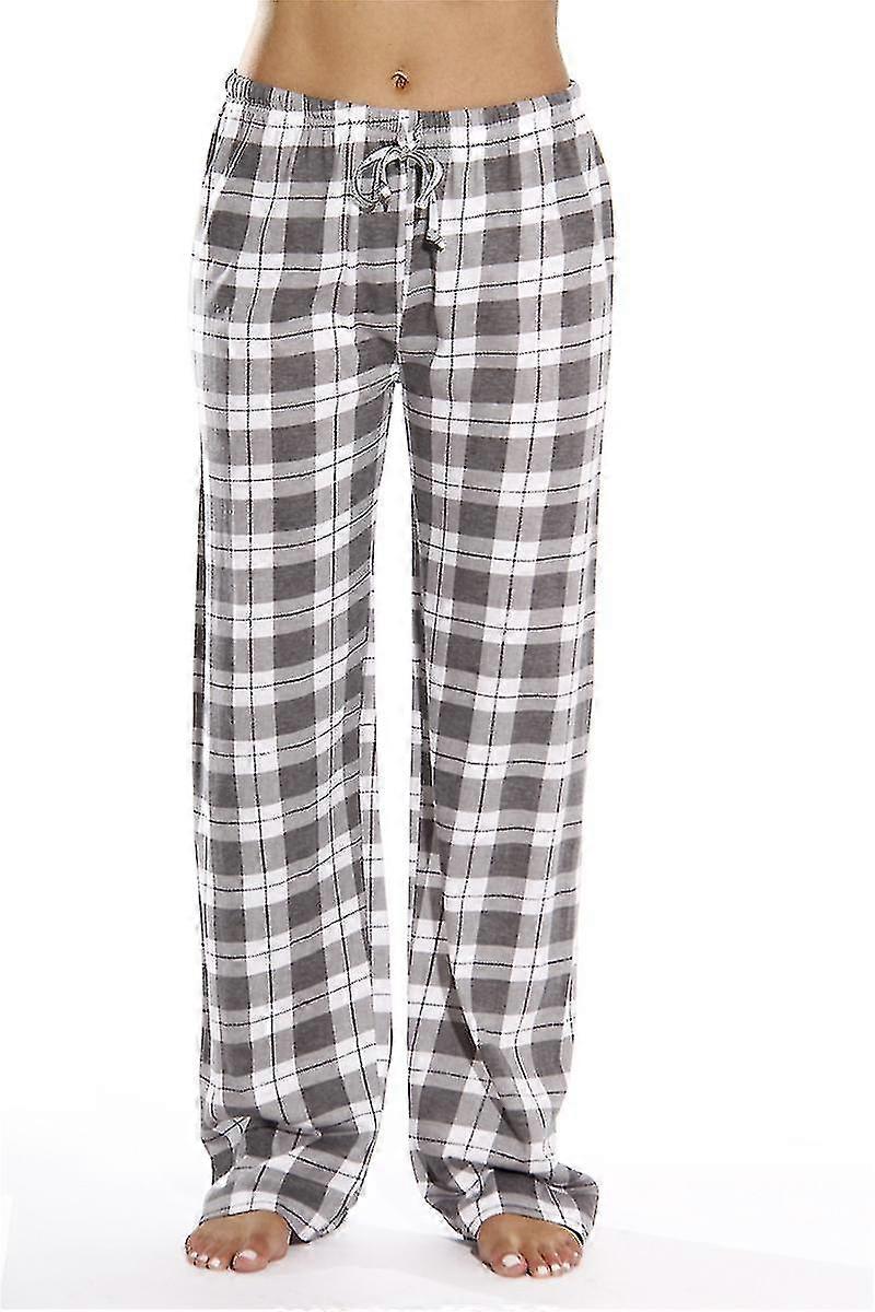 Women's Pajama Pants With Pockets, Women's Soft Flannel Check Pajama Pants