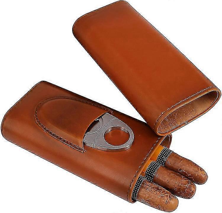 3 Finger Leather Cigar Case