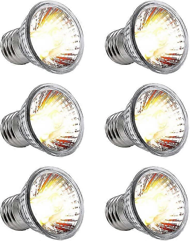 25w 6pcs E27 Turtle Lamp,heat Bulb,uva+uvb3.0 Full Spectrum Solar Lamp