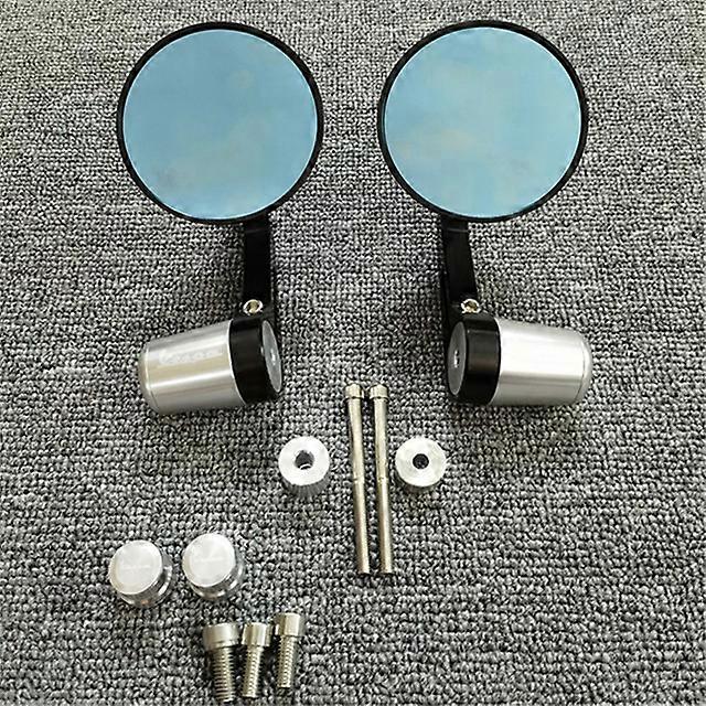 Motorcycle CNC Round Handlebar Bar End Rear View Mirrors Balance Slider Grip Plug For Vespa GTS Sprint Primavera 150 300 125 250