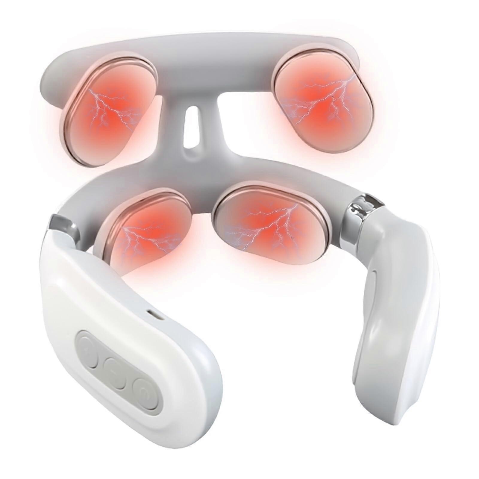 مدلك الرقبة ، مدلك الرقبة مع مدلك كهربائي محمول لاسلكي حراري مع 6 أوضاع 9 مستويات شدة مدلك الرقبة الذكي لآلام الرقبة