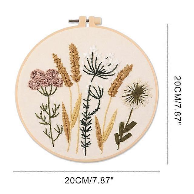 Full Range Of Embroidery Starter Kit With Embroidery Hoop DIY Embroidery Kits Handmade Instruction Cross Stitch Needlework For Beginners Adults