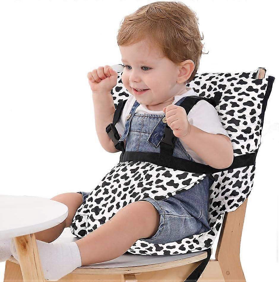 Easy Seat Portable High Chair Travel Seat - White, Adjustable, Secure and Washable Seat - for Toddlers - Convenient Fabric, Fits in Your Purse