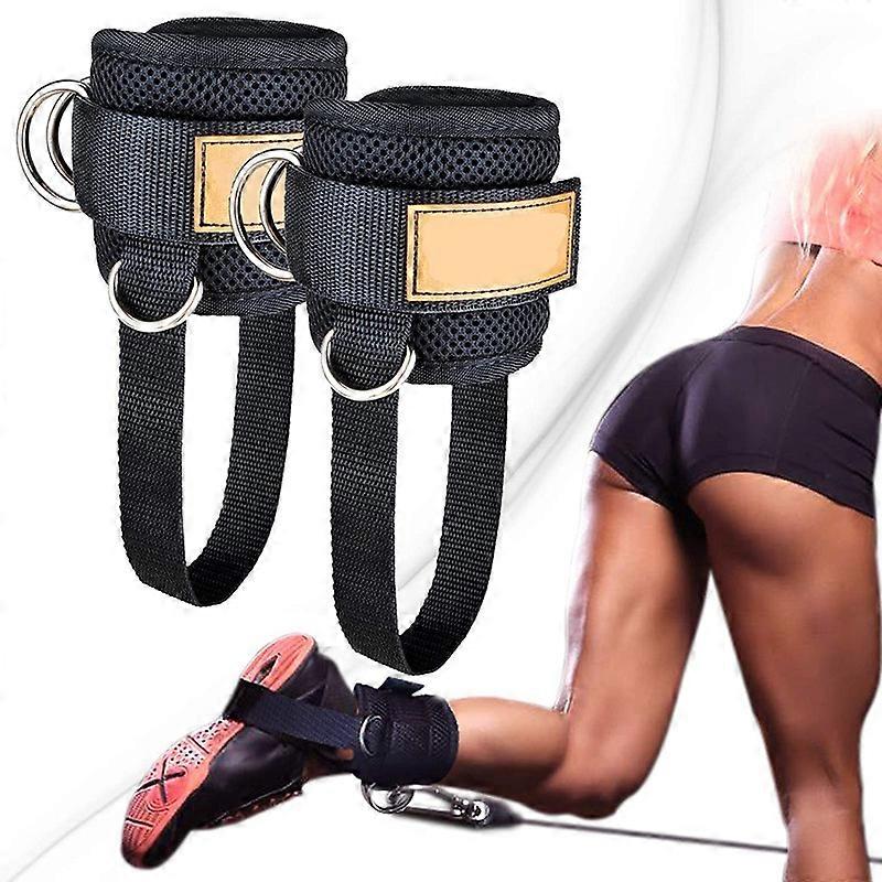 Ankle Straps For Cable Machines,adjustable Comfort Fit Neoprene, Reinforce Double D-ring
