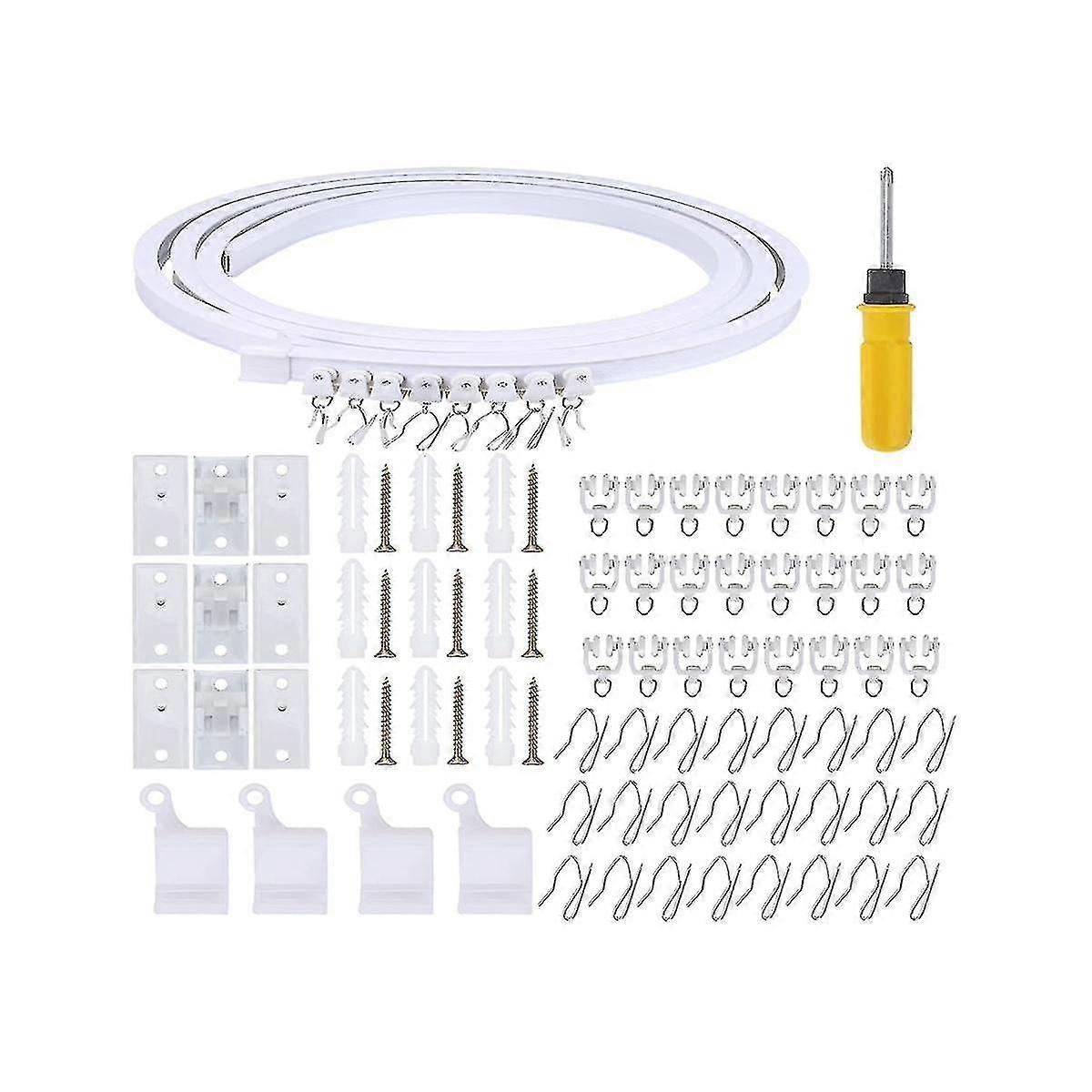 5 Metre Bendable Ceiling Curtain Rail Flexible Ceiling Curtain Rail Curtain Rail Accessories Curved Curtain Rail