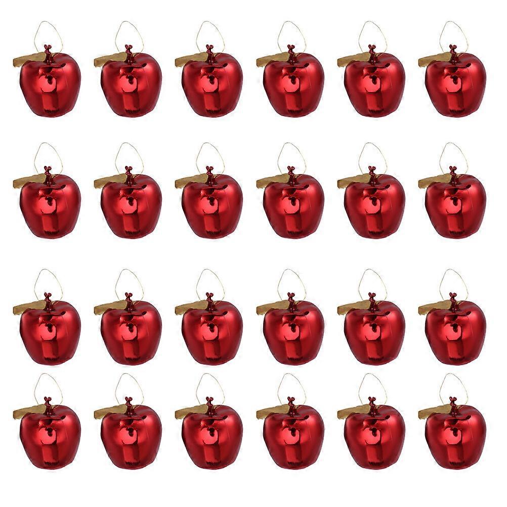 Simulation Apple Pendentif Noël Pomme Ornement Suspendu Plastique Pomme Ornement