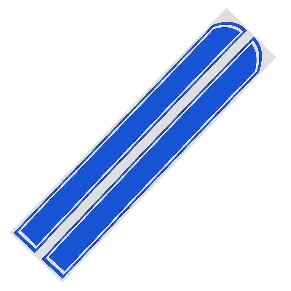 2PCS Car Hood Stripe Sticker Auto Racing Body Side Stripe Decal Skirt Roof Hood Bumper Stripe Decal