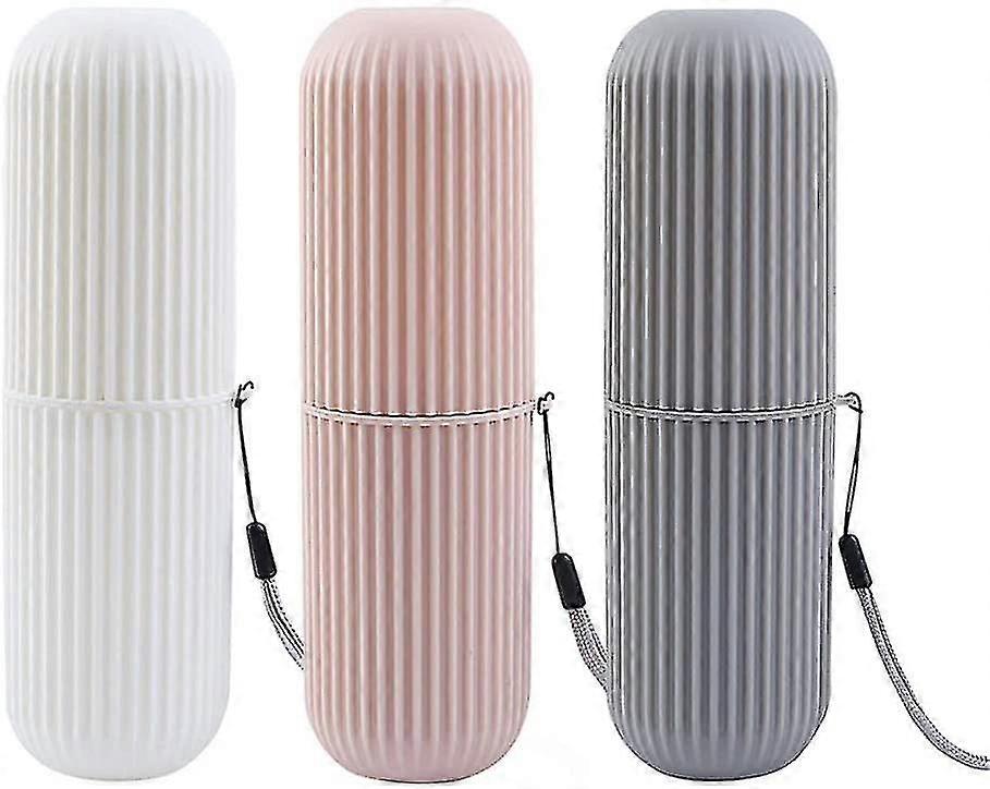 3 Pack Portable Dustproof Toothbrush Travel Case