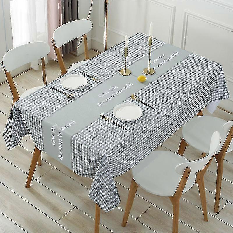 90*140cm Table Cloth Plastic Tablecloth Wipeable Pvc Wipe Clean Waterproof Table Cover