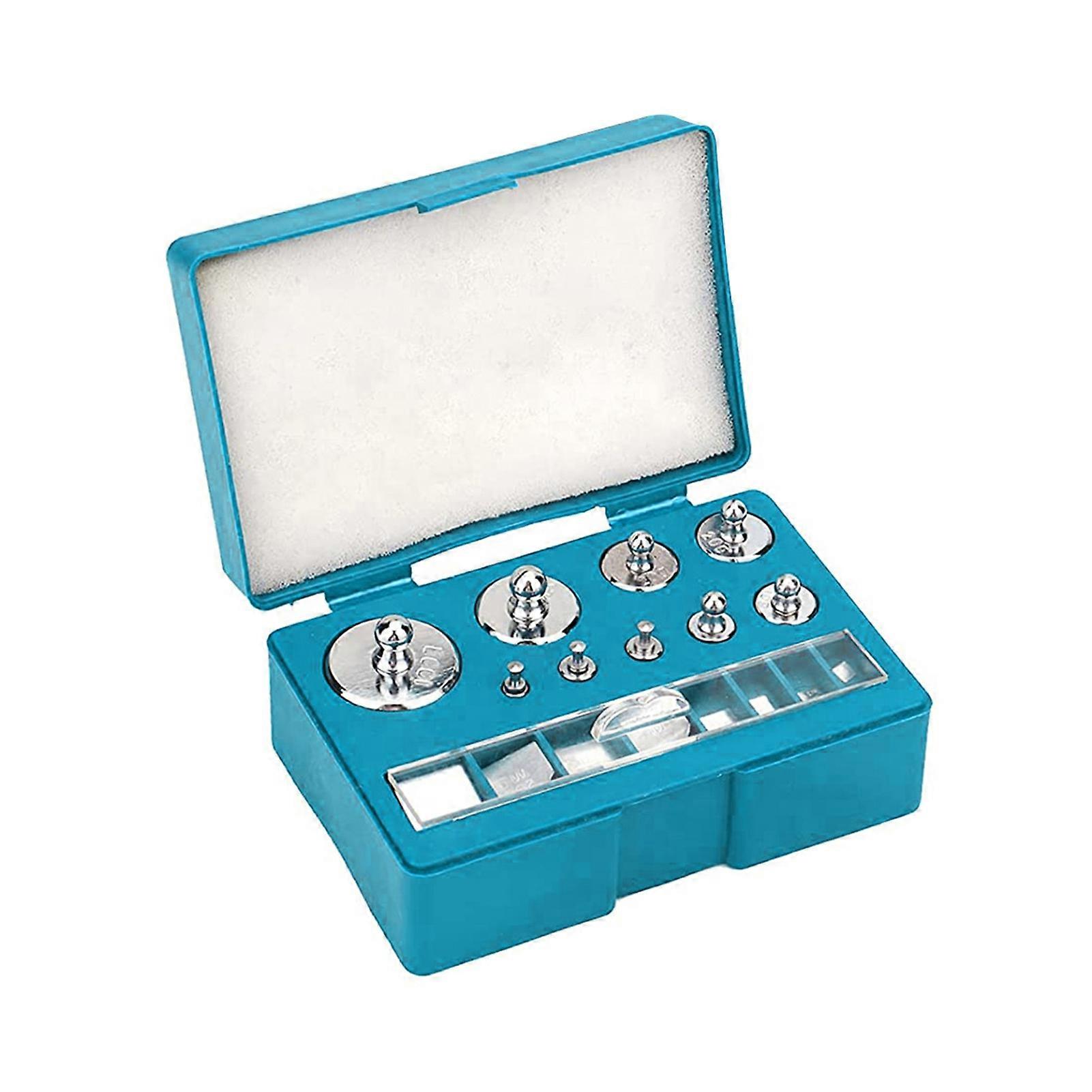 17Pcs/Set Calibration Weight Good Hardness High Accuracy Abrasion-resistant Anti-oxidant 10mg-100g Lab Balance Weight Scale Supply QingHai